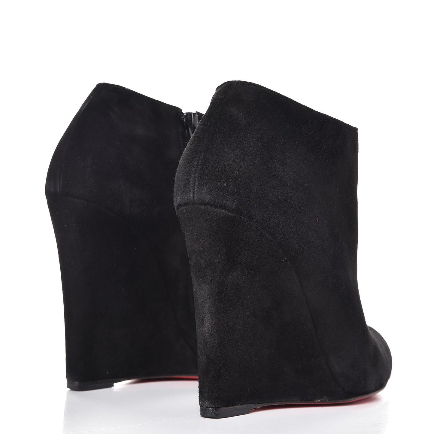 Suede Belle Zeppa 100 Wedge Ankle Boots 38.5 Black