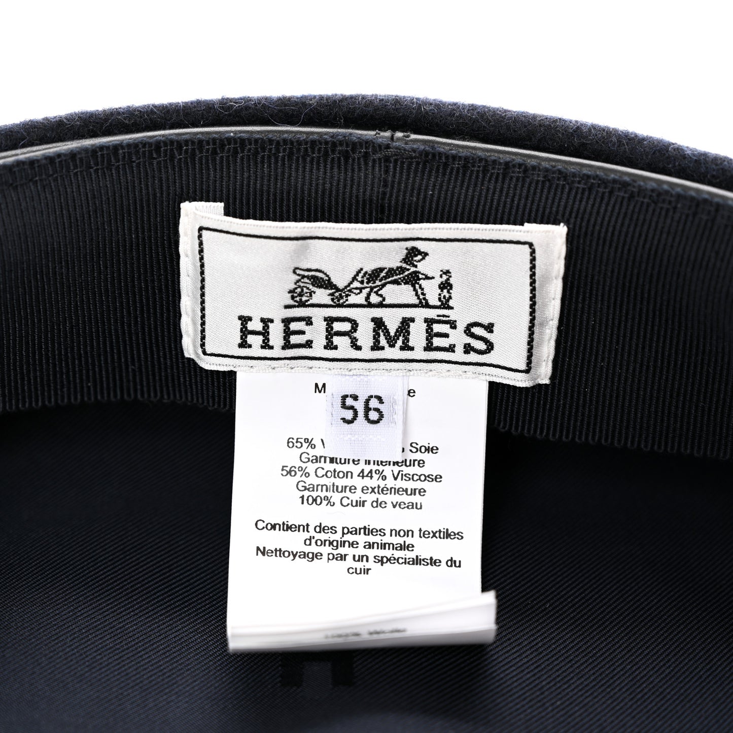 Broadcloth Newton Calfskin Dani Cap 56 Marine Black