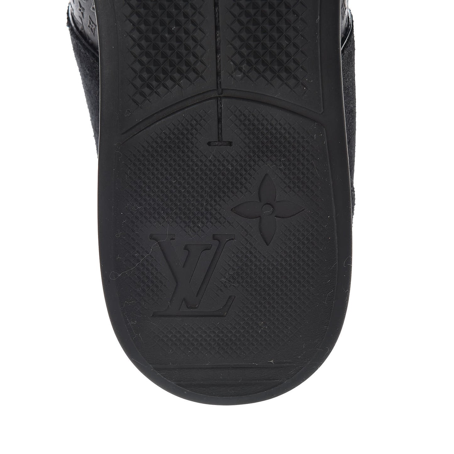 Suede Monogram Embossed Sneakers 38.5 Black