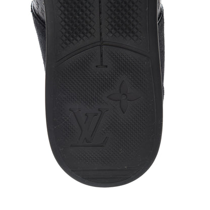 Louis Vuitton Suede Monogram Embossed Sneakers 38.5 Black 8 of 11