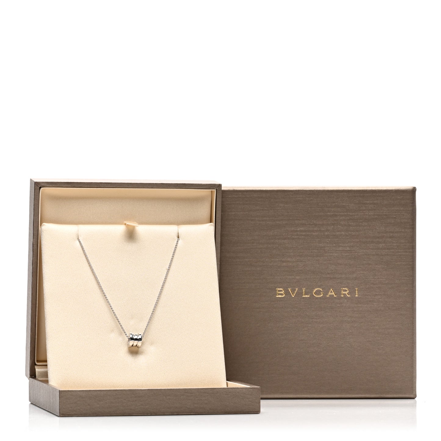 18K White Gold Mini B.Zero1 Pendant Necklace