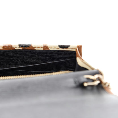 Gucci Patent Leopard Print Betty Chain Wallet Tobacco Black 10 of 11