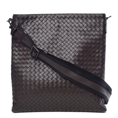 Bottega Veneta Nappa Intrecciato VN Crossbody Messenger Bag Ebano 1 of 8