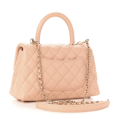Chanel Caviar Quilted Mini Coco Handle Flap Light Pink 3 of 10