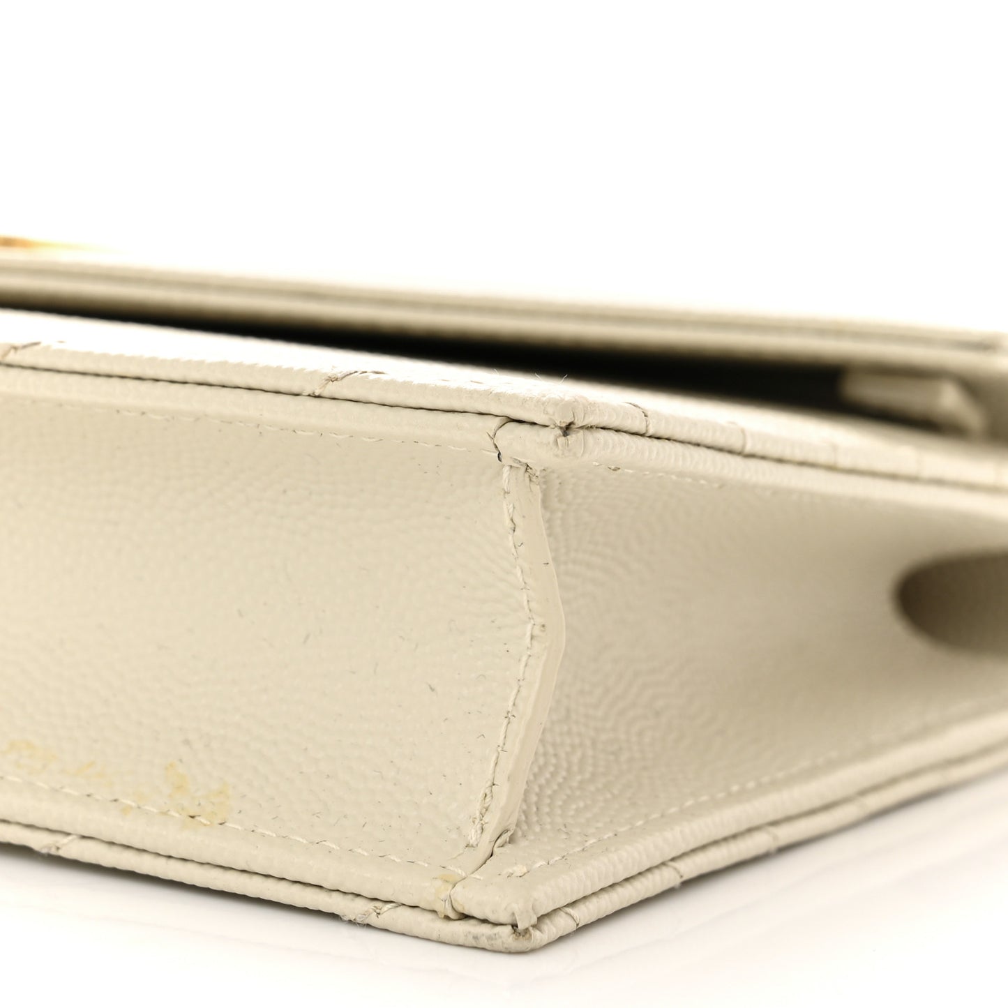 Grain De Poudre Matelasse Chevron Cassandre Envelope Chain Wallet Nude Powder