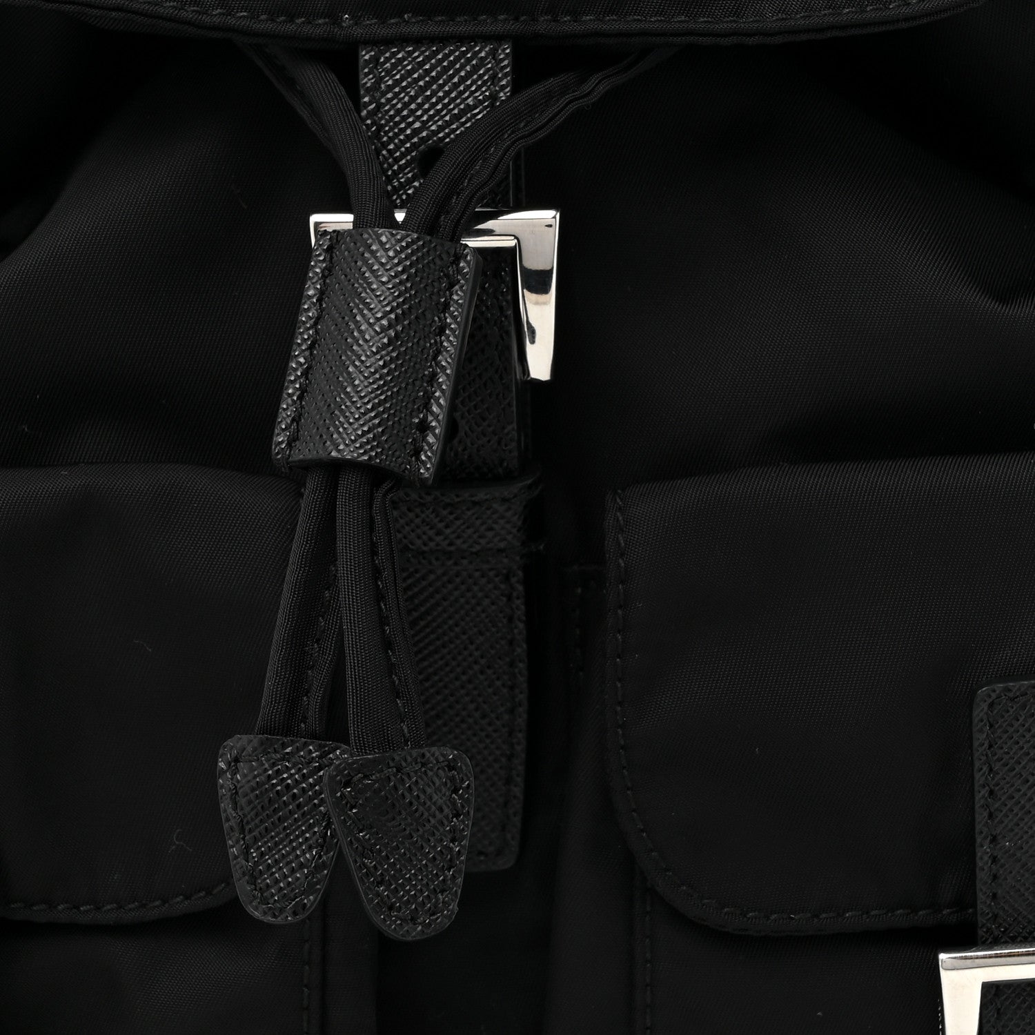 Prada Tessuto Nylon Saffiano Small Backpack Black 7 of 9