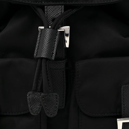 Prada Tessuto Nylon Saffiano Small Backpack Black 7 of 9