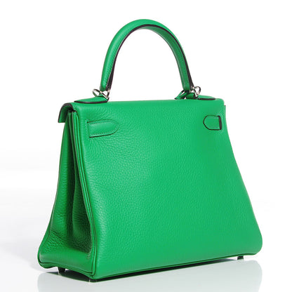 Hermes Taurillon Clemence Kelly Retourne 28 Bambou Bamboo 3 of 26