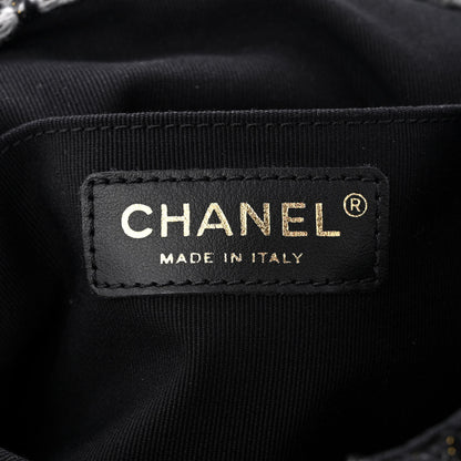 Chanel Wool Tweed Elegant Backpack Black Grey 6 of 13