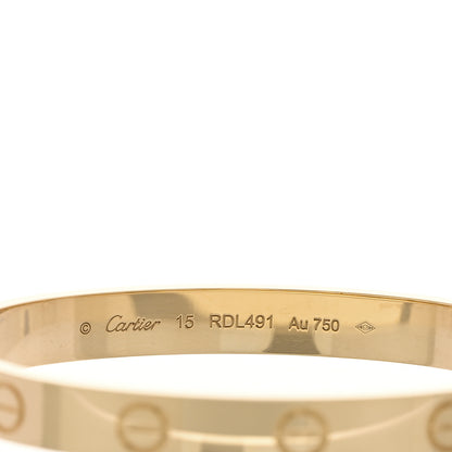 Cartier 18K Yellow Gold LOVE Bracelet 15 8 of 9