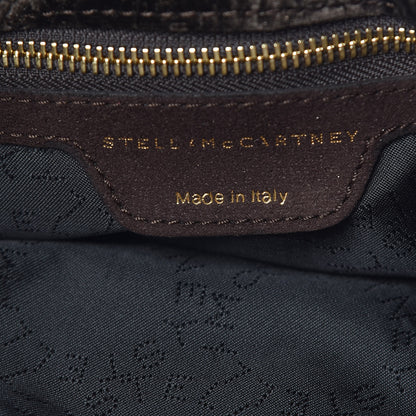 Stella McCartney Metallic Snake Embossed Velvet Falabella Fold Over Tote Brown 7 of 11