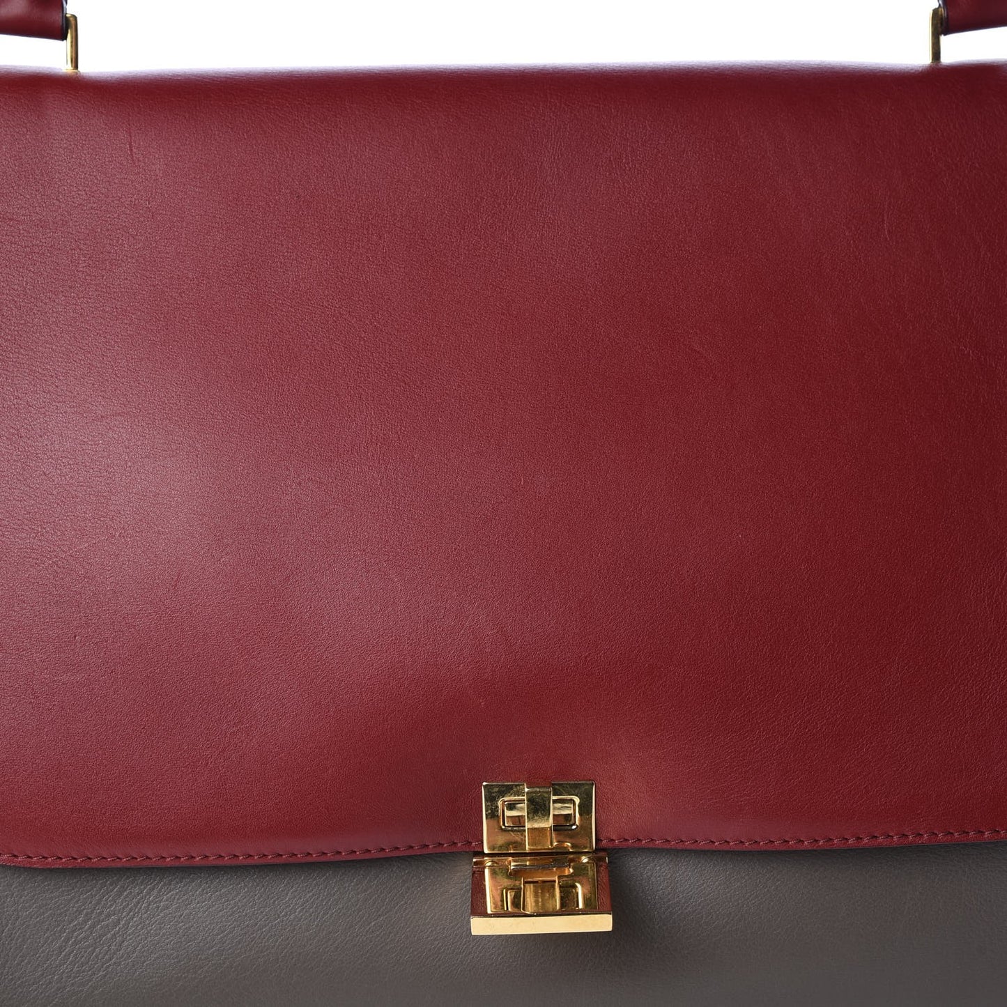Calfskin Suede Large Tri-Color Trapeze Granite