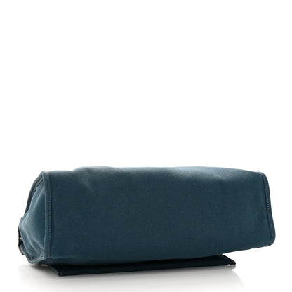 Hermes Military Toile Vache Hunter Herbag Zip 31 PM Bleu Ocean Bleu Indigo 5 of 14