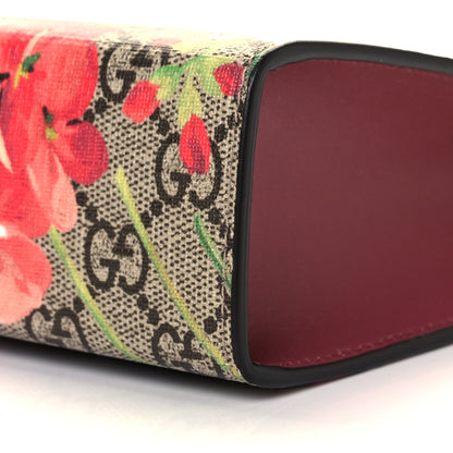 Gucci GG Supreme Monogram Blooms Large Cosmetic Case Beige Multicolor Dry Rose 9 of 10