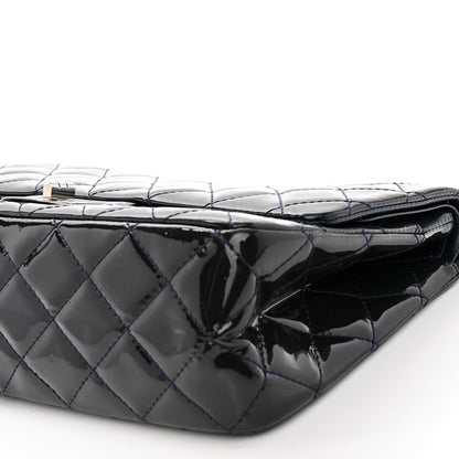 Chanel Distressed Patent Quilted 2.55 Reissue 227 Flap Dark Blue 10 of 10