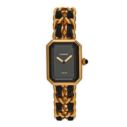 Chanel Stainless Steel Lambskin 20mm Chain Premiere Quartz Watch Gold M 1 of 4