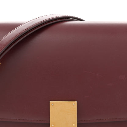 Celine Box Calfskin Medium Classic Box Flap Bag Burgundy 8 of 13