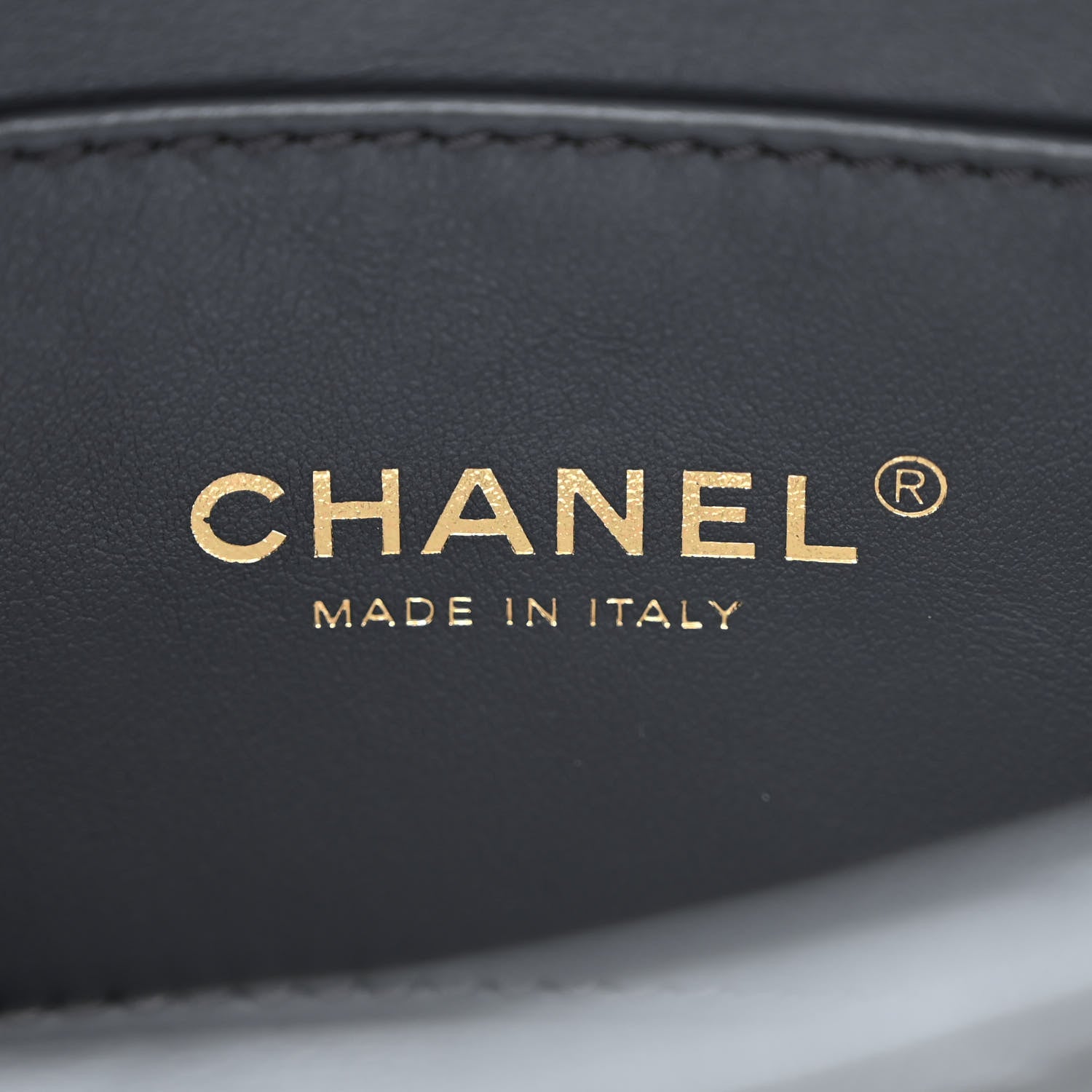 Chanel Metallic Lambskin Quilted Logo Charm Mini Chain Flap Grey 6 of 10
