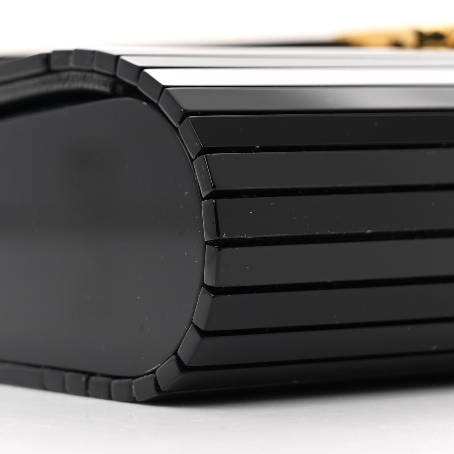 Plexiglass Monogram Vicky Minaudiere Clutch Black