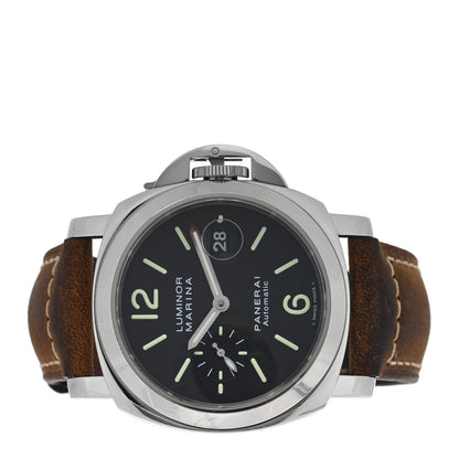 Panerai Stainless Steel Calfskin 43mm Luminor Marina Automatic Watch Black PAM00104 2 of 4