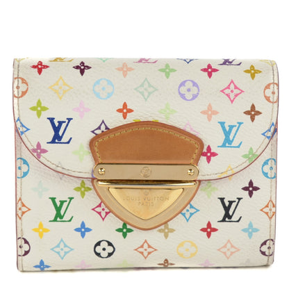 Louis Vuitton Monogram Multicolor Joey Wallet White Litchi 1 of 7