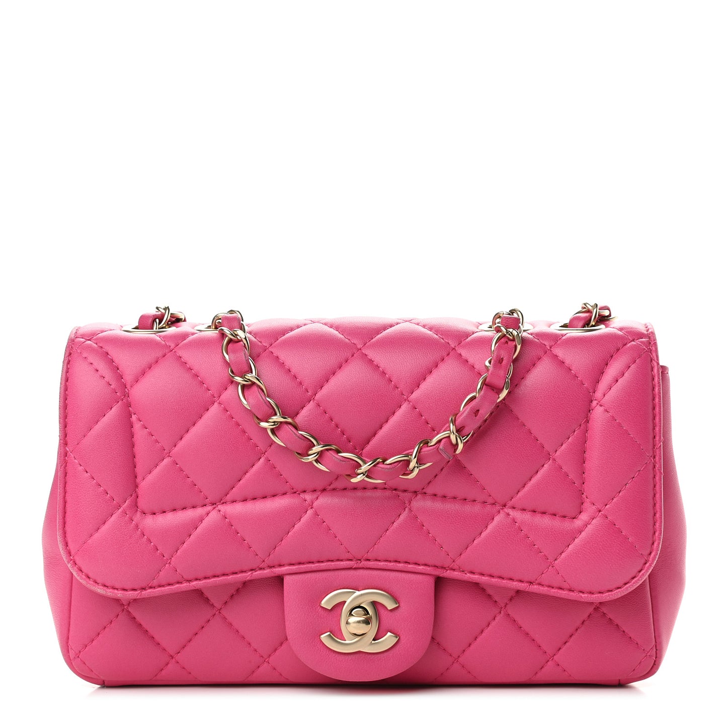 Lambskin Quilted Mini Mademoiselle Chic Flap Pink
