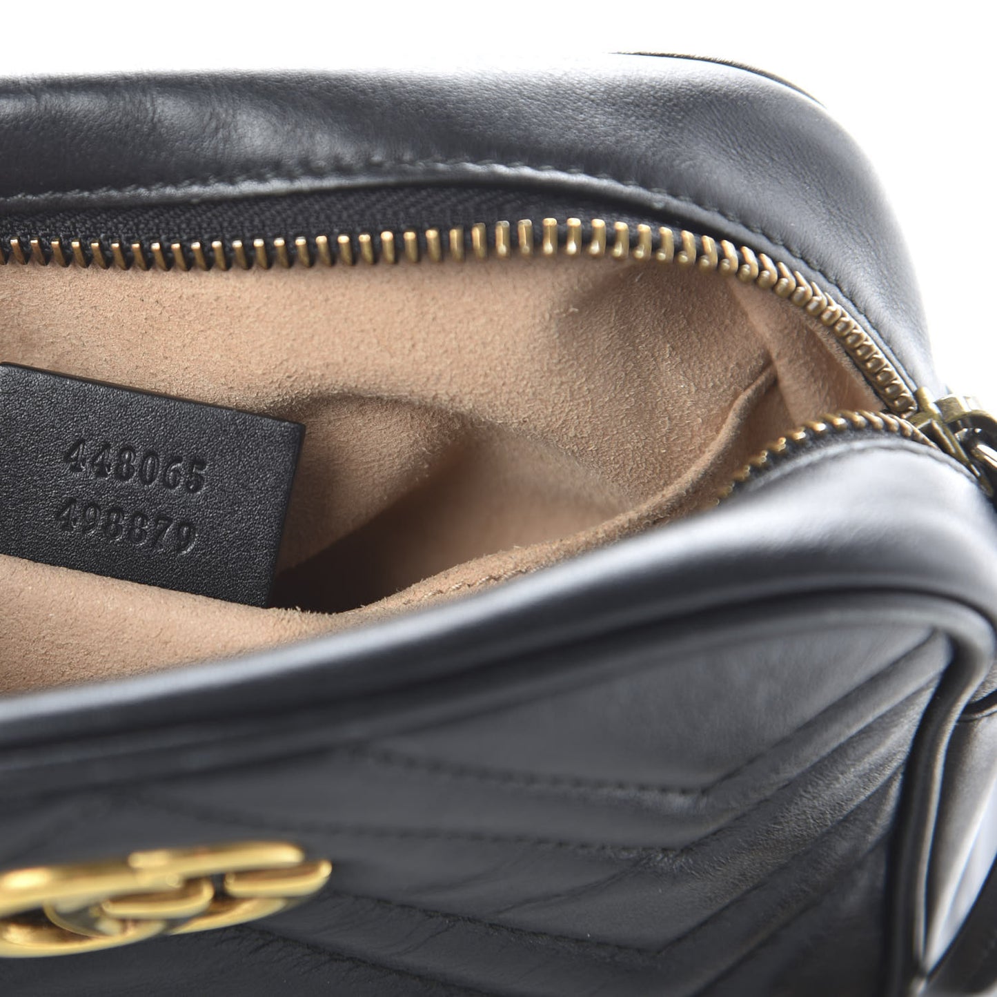 Calfskin Matelasse Mini GG Marmont Chain Shoulder Bag Black