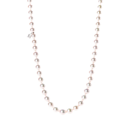 Mikimoto 18K White Gold Akoya Pearl 7.5-9.5mm "M" Strand Graduated Necklace 18 1 of 6