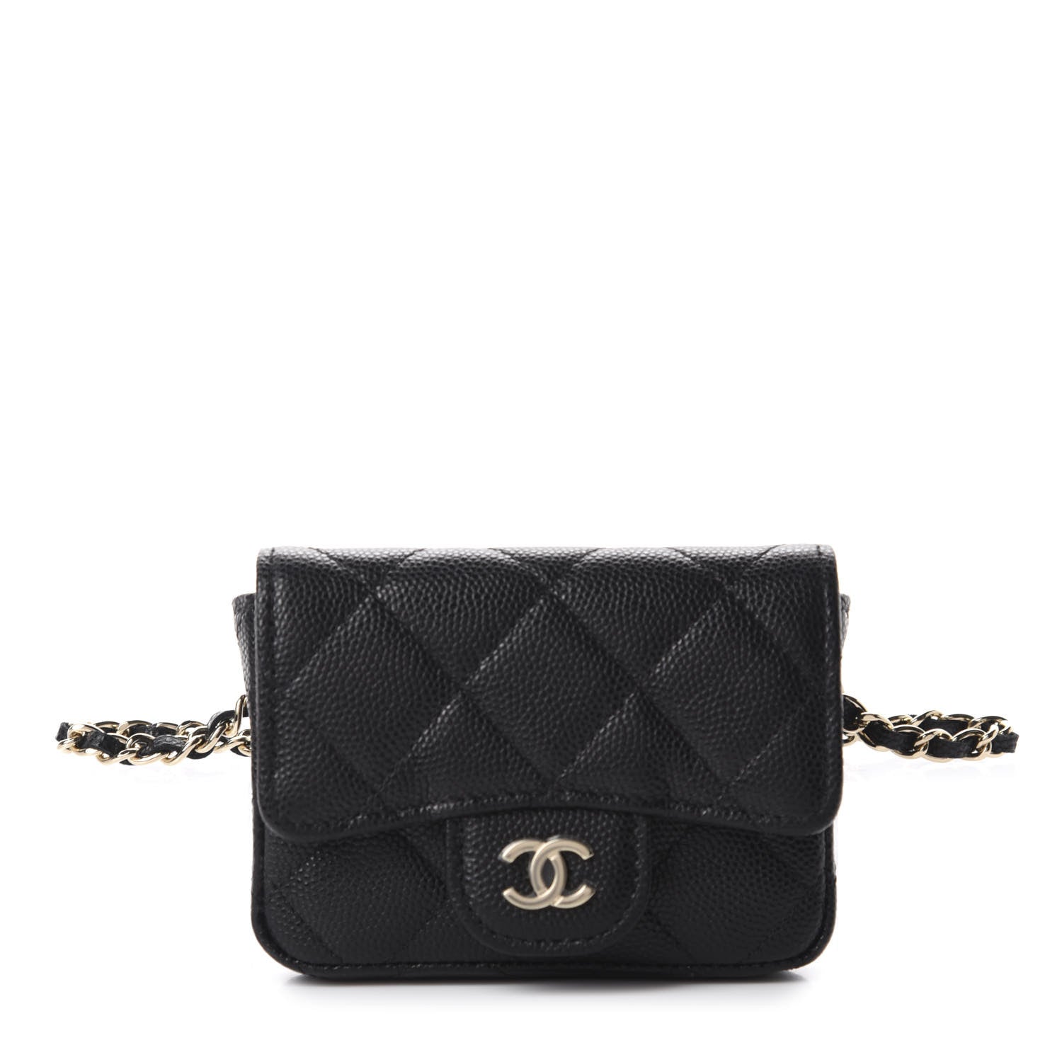 Chanel Caviar Quilted Mini Chain Belt Bag Black 1 of 12
