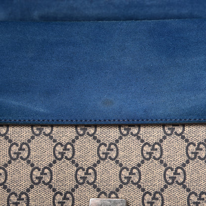 Gucci GG Supreme Monogram Blooms Small Dionysus Shoulder Bag Beige Navy Vintage Blue 9 of 9