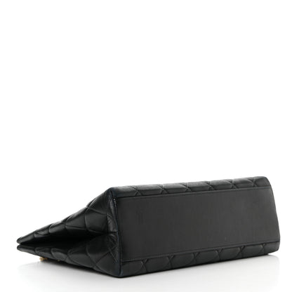 Chanel Lambskin Quilted Shopping Tote Black 3 of 16