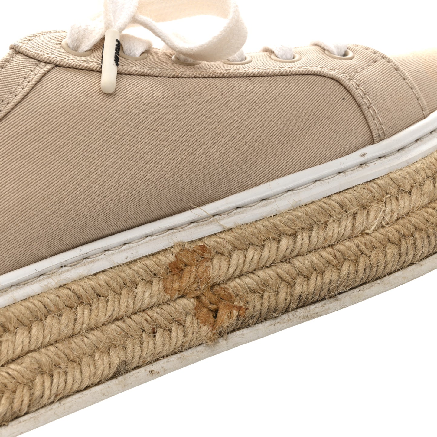 Canvas Gabardine Espadrille 45mm Platform Sneakers 37.5 Corda