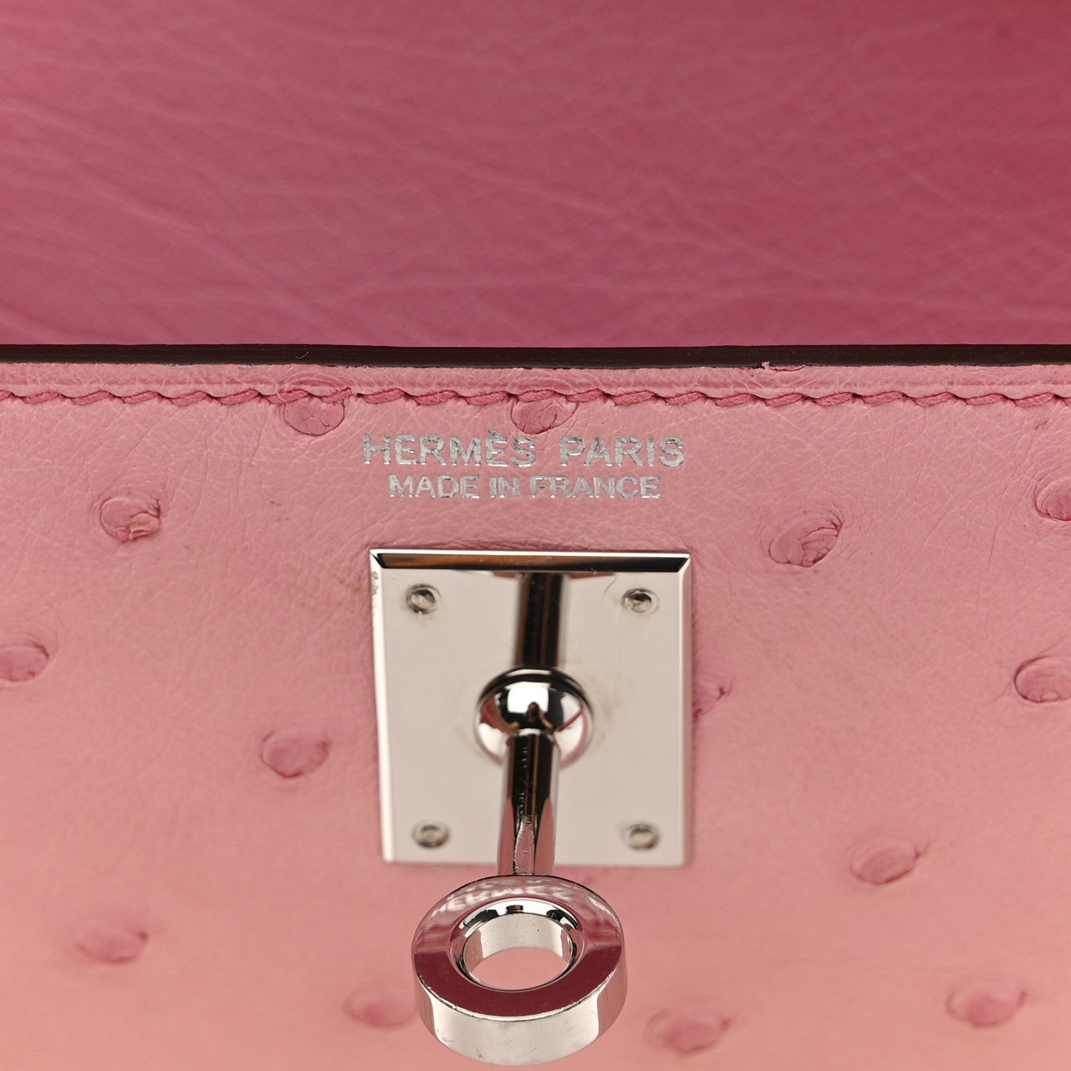 Hermes Ostrich Kelly Danse II Belt Bag Rose Bubblegum 7 of 12