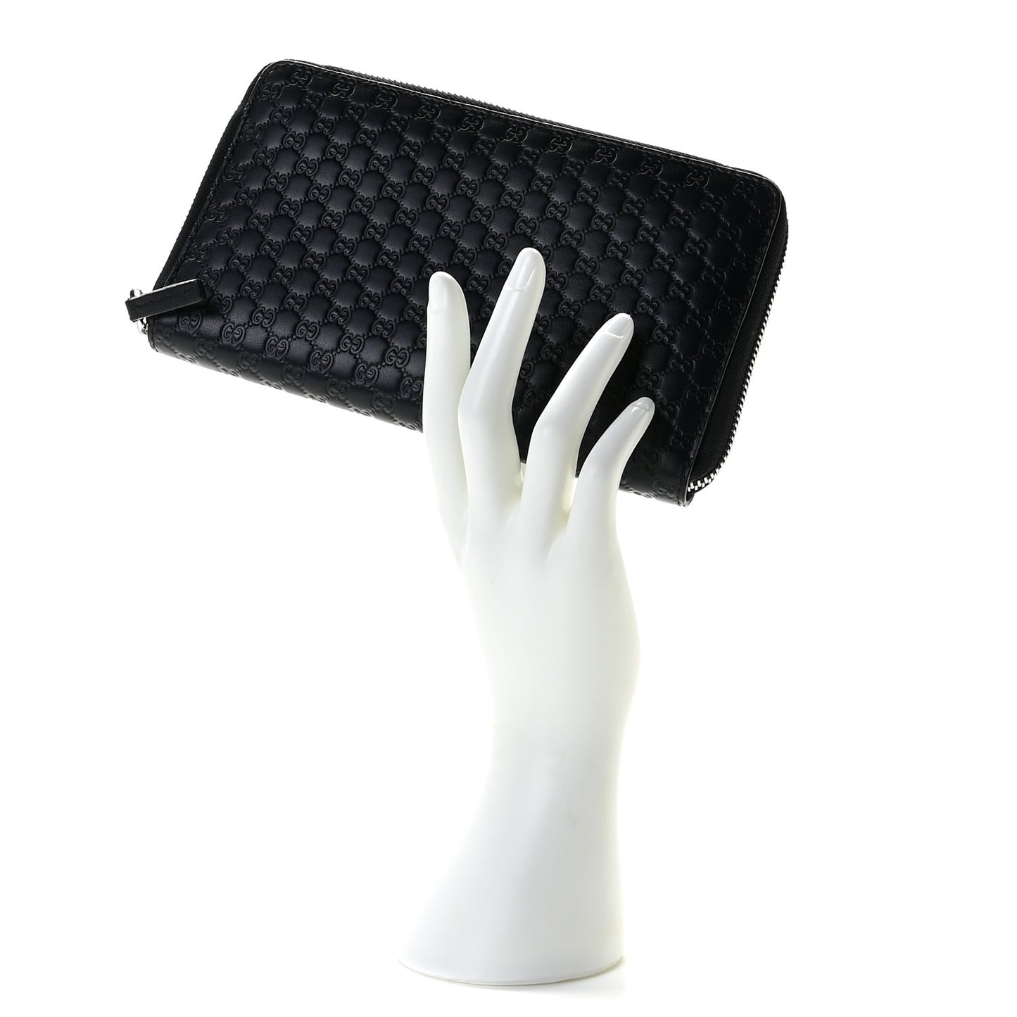 Microguccissima Large Zip Around Organizer Wallet Blue