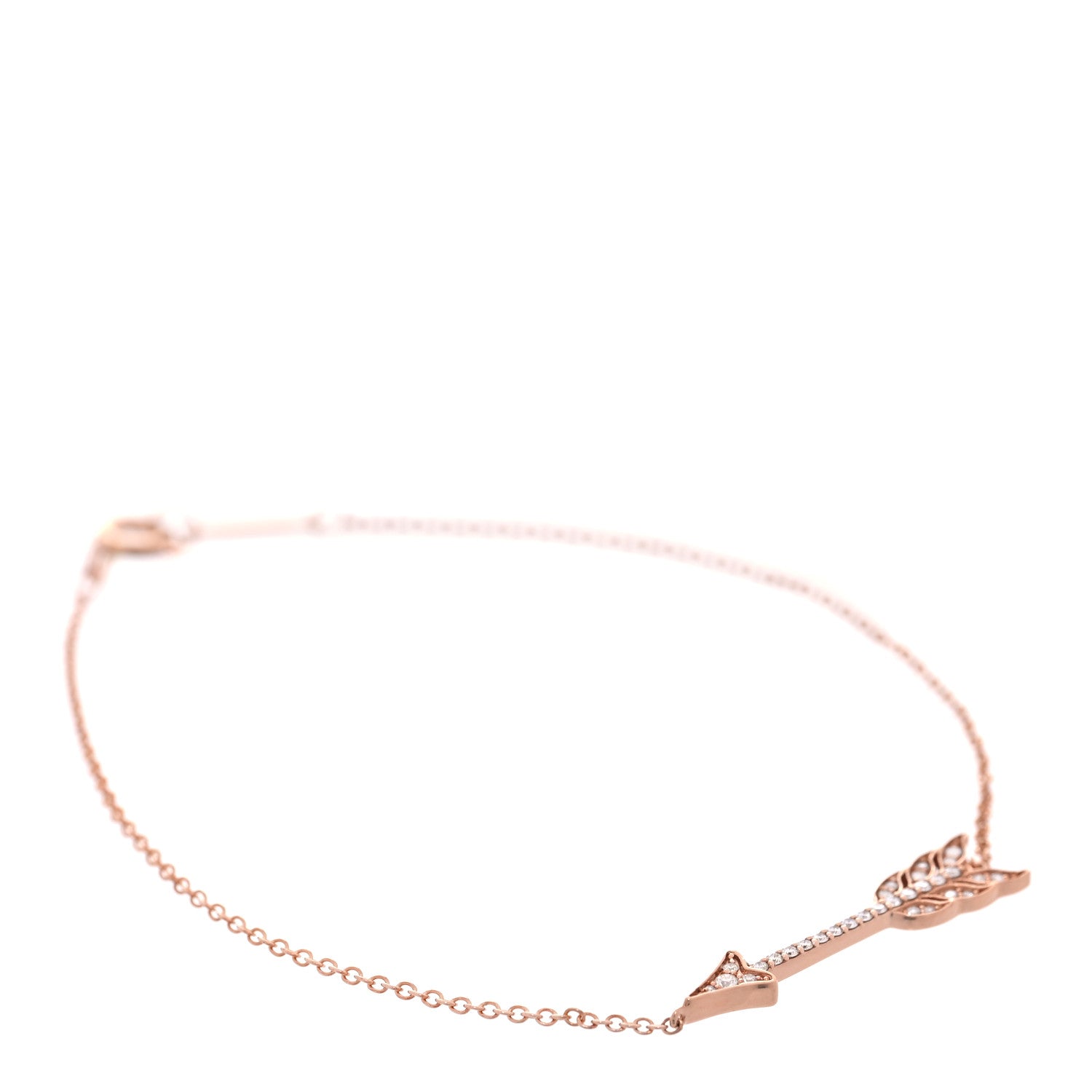 Tiffany 18K Rose Gold Diamond Arrow Bracelet 1 of 8