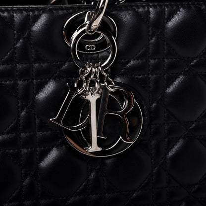 Christian Dior Lambskin Cannage Large Lady Dior Black 13 of 14