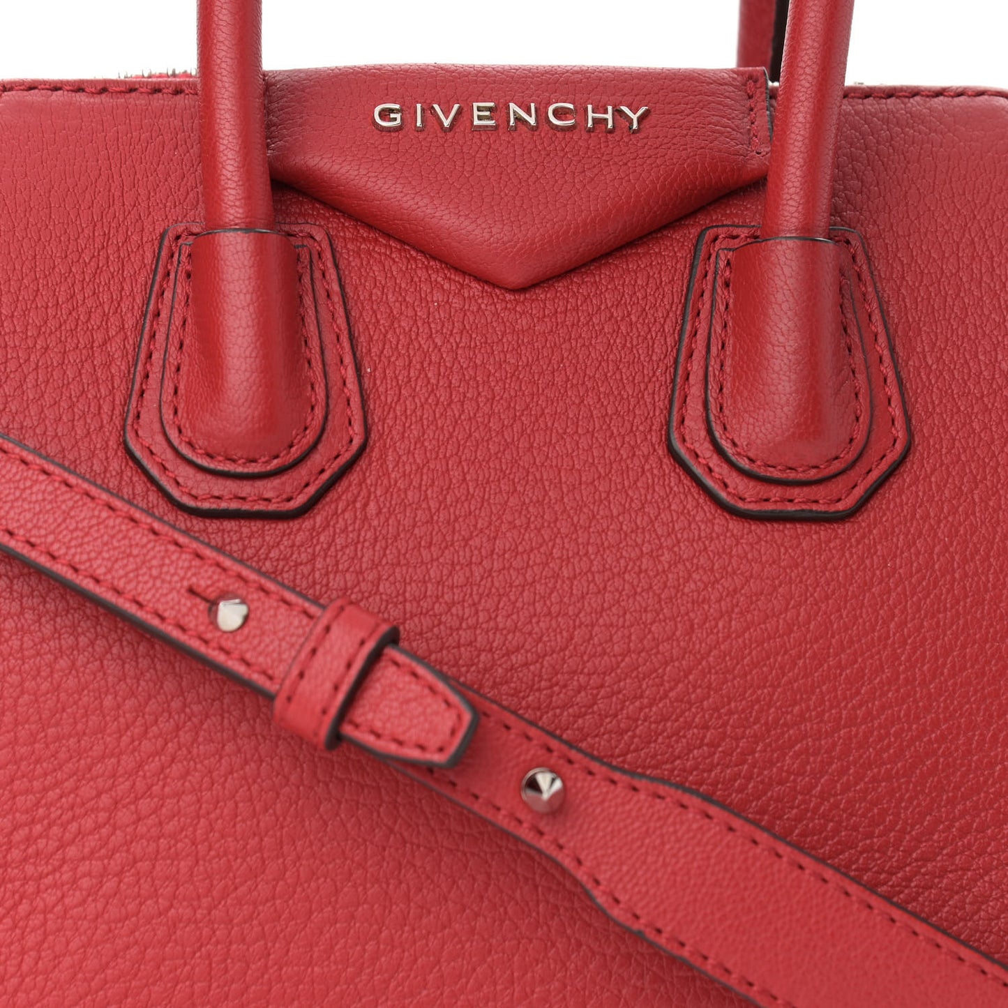 Sugar Goatskin Mini Antigona Medium Red
