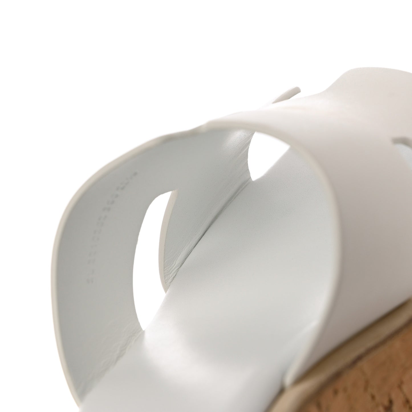 Calfskin Cork Eze 30 Sandals 38 White