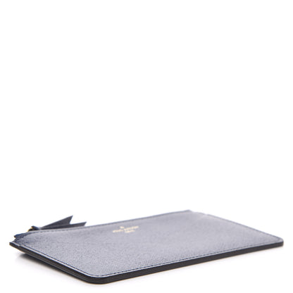 Louis Vuitton Calfskin Jeanne Wallet Zippered Insert Dark Blue 4 of 6