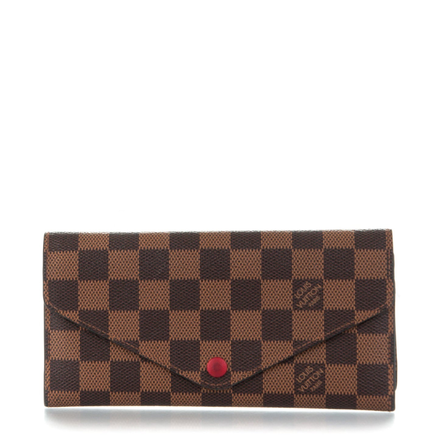 Damier Ebene Josephine Wallet Red