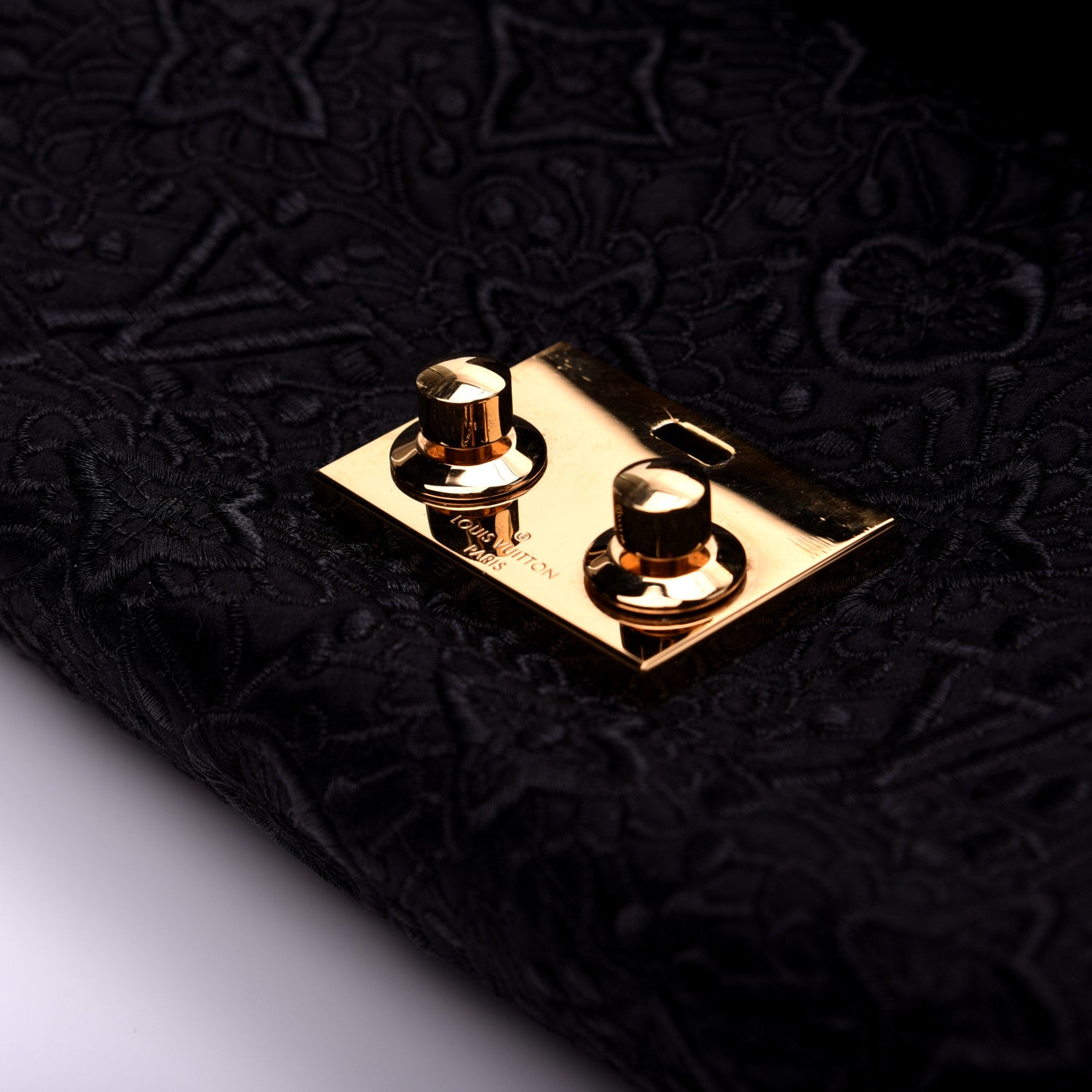 Louis Vuitton Satin Dentelle Pochette Black 10 of 10