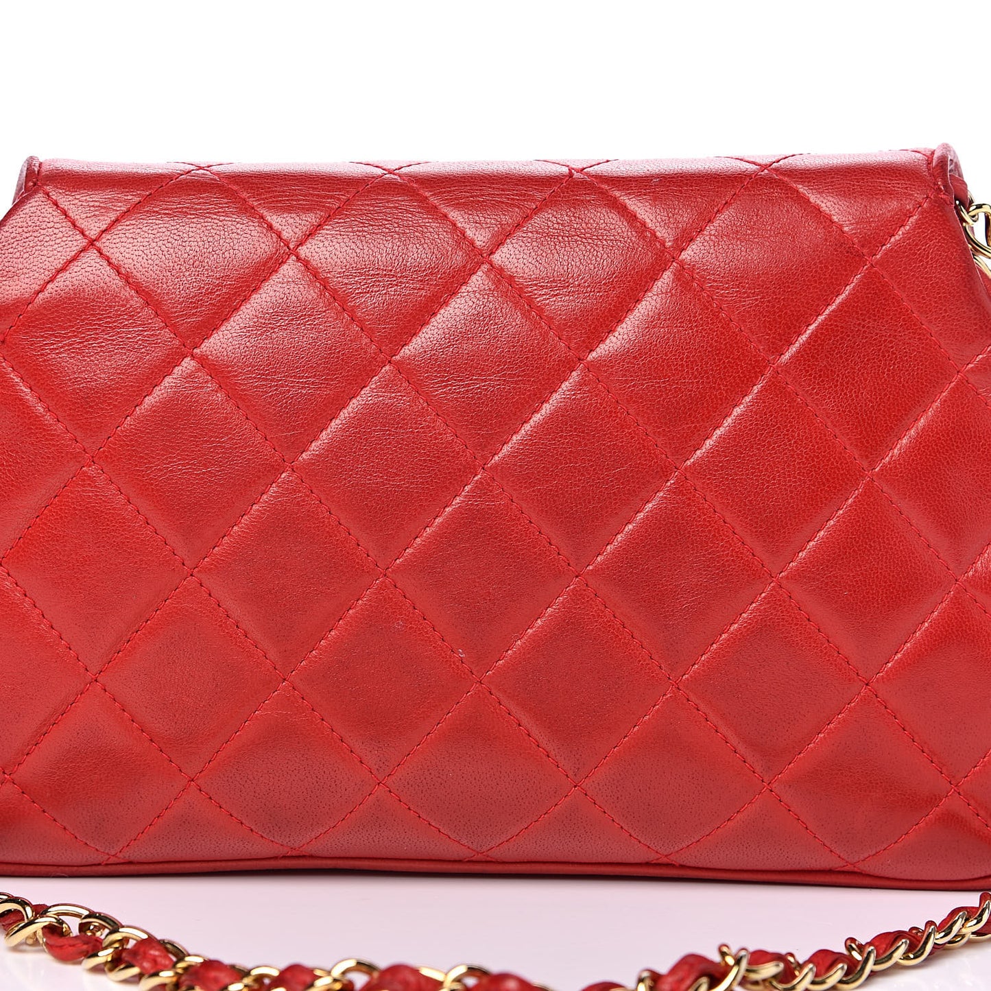 Lambskin Quilted CC Tassel Flap Red