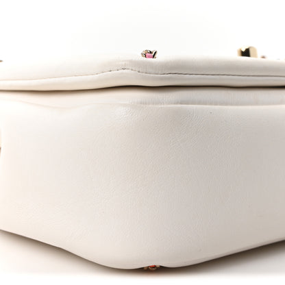 Chanel Lambskin Small Entwined Chain Flap White Multicolor 9 of 10