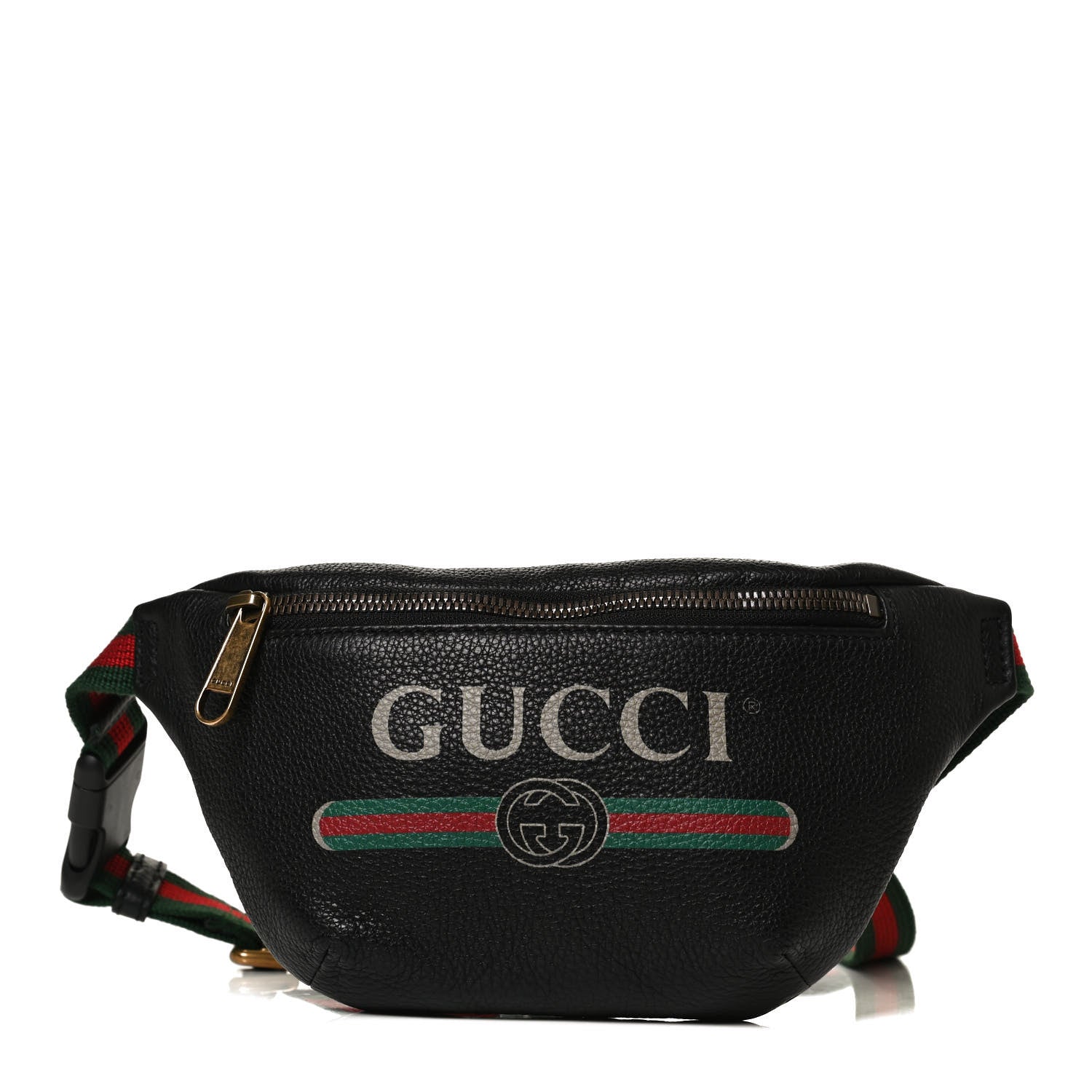 Gucci Grained Calfskin Small Logo Belt Bag Black 1 of 12