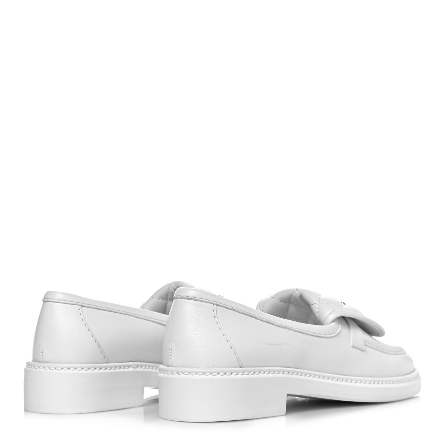 Lambskin Quilted CC Turnlock Loafers 35.5 White