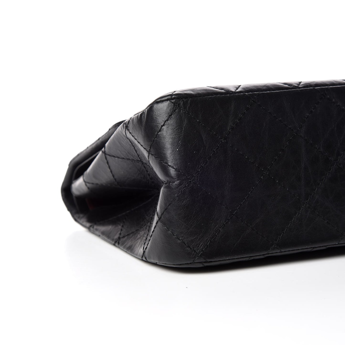 Aged Calfskin Quilted 2.55 Reissue 227 Flap Black