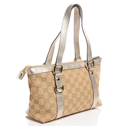 Gucci Monogram Small Abbey Tote Platinum 3 of 7