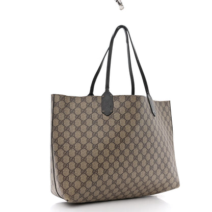 Gucci Calfskin GG Supreme Monogram Medium Reversible Tote Black 3 of 22