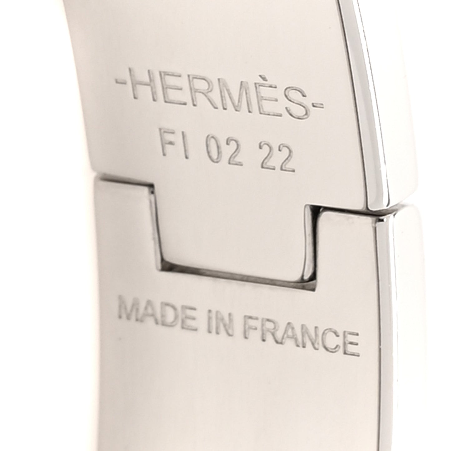 Enamel Narrow Clic Clac H Bracelet PM White