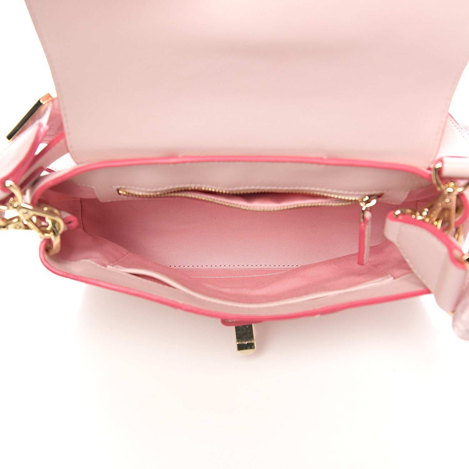 MCM Calfskin Ottomar Essential Flap Shoulder Bag Pink Blush 4 of 8